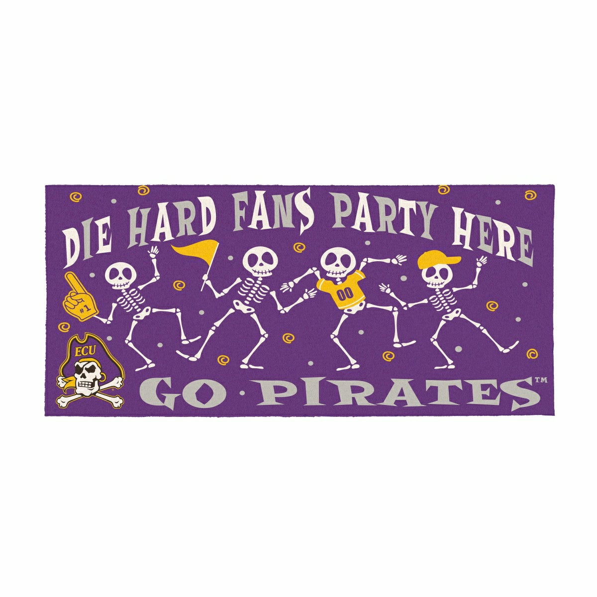 East Carolina University Flocked Coir Halloween Sassafras Switch Mat,  - Collegiate