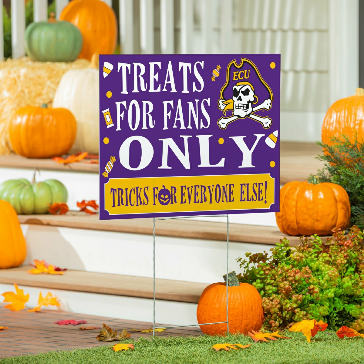 East Carolina University Yard Sign, Halloween Treats for Fans - Collegiate Home