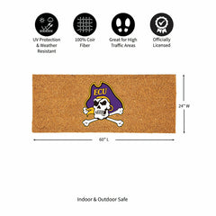 East Carolina University Extra Large Full Color Coir Mat, 60"x24" - Collegiate