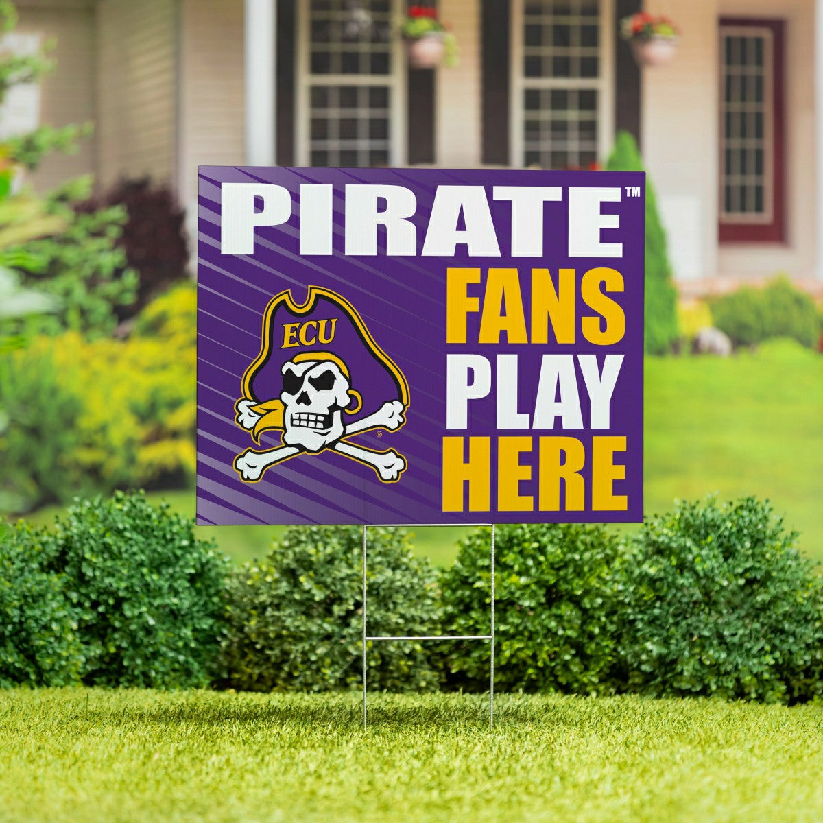 East Carolina University Coroplast Yard Sign "Fans Play Here" - Collegiate Home
