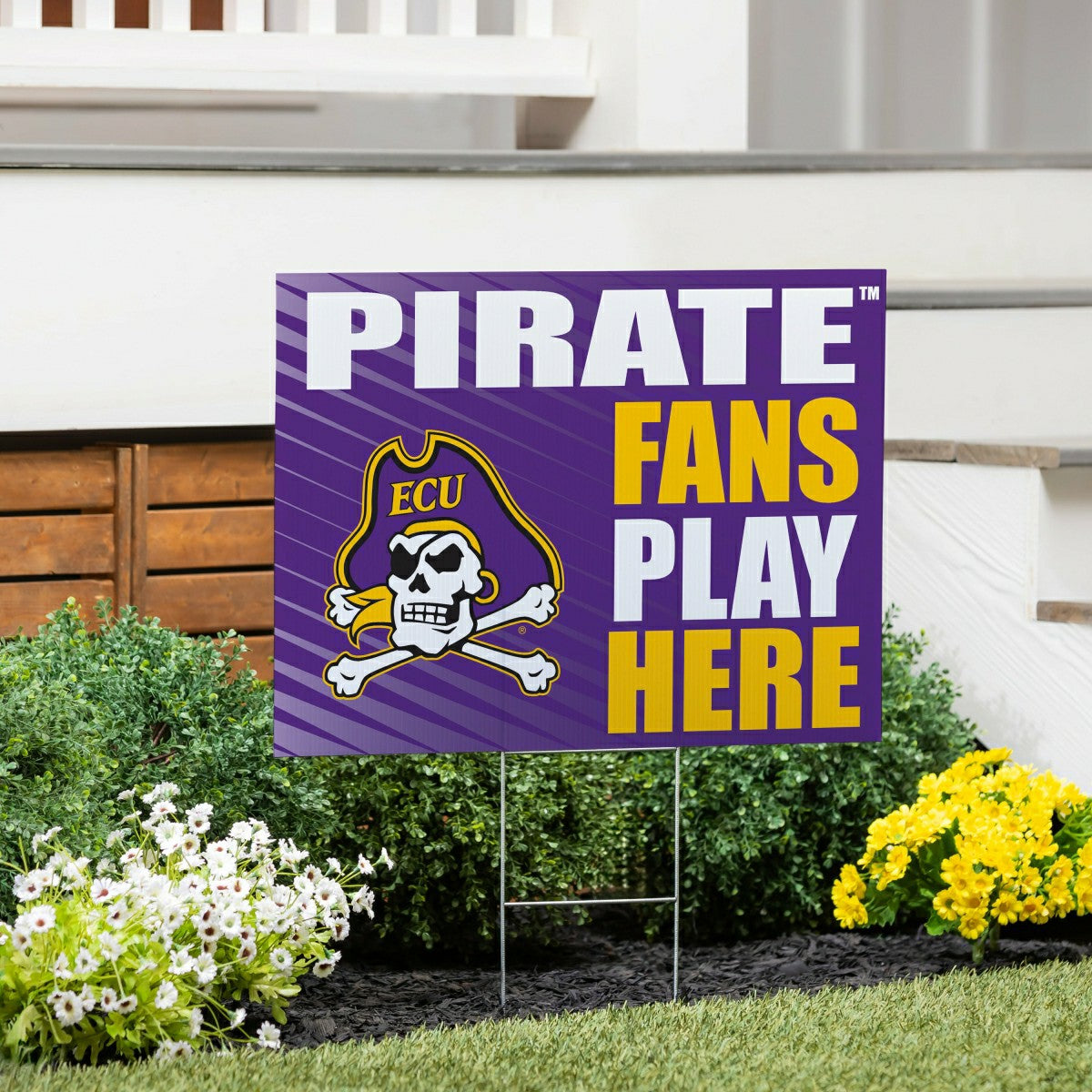 East Carolina University Coroplast Yard Sign "Fans Play Here" - Collegiate Home