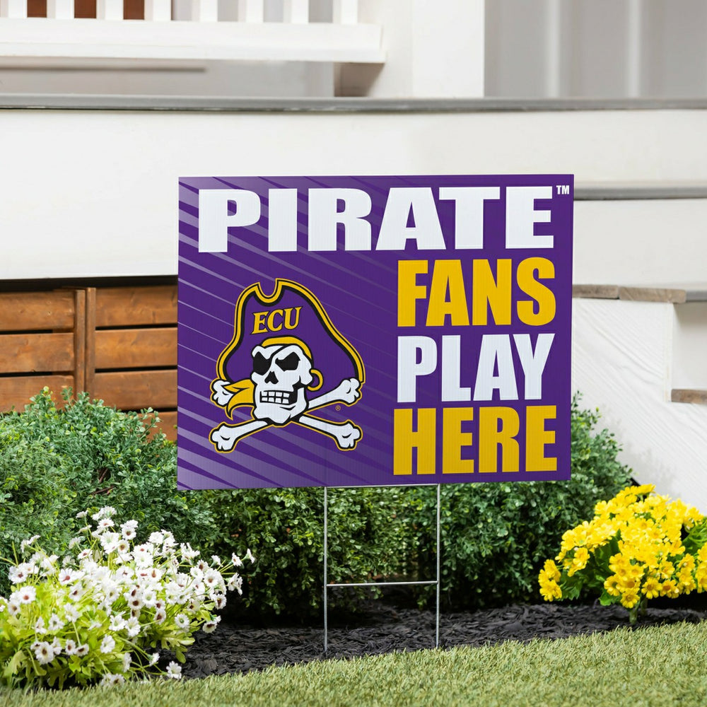 East Carolina University Coroplast Yard Sign "Fans Play Here" - Collegiate Home