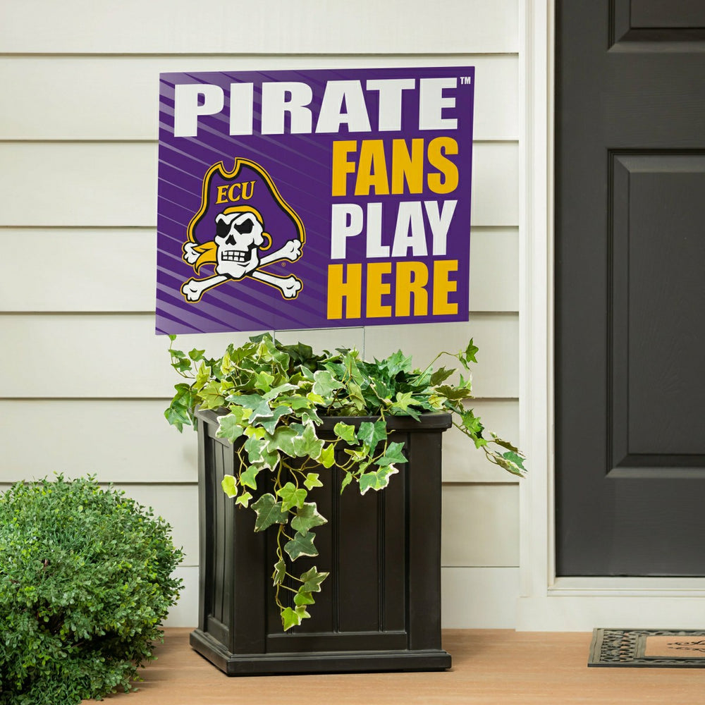 East Carolina University Coroplast Yard Sign "Fans Play Here" - Collegiate Home