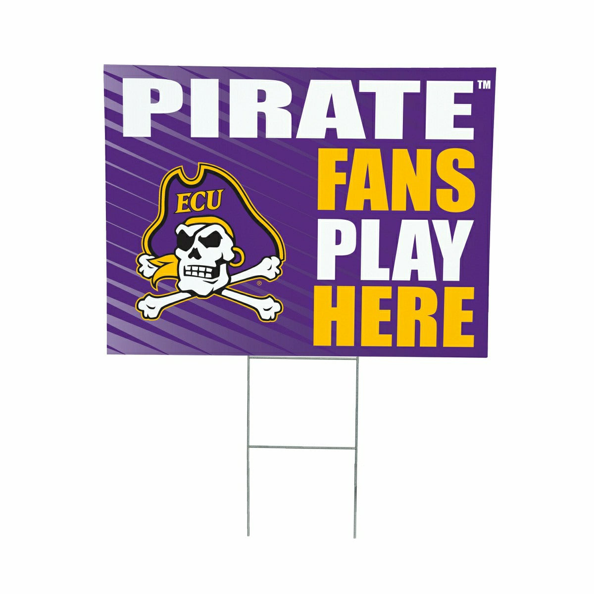 East Carolina University Coroplast Yard Sign "Fans Play Here" - Collegiate Home