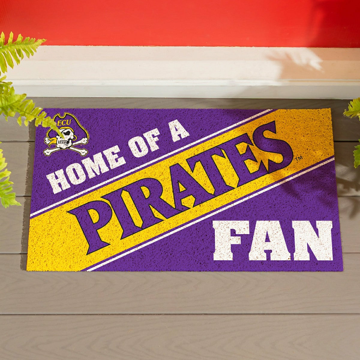 East Carolina University, PVC Mat COLOR, Home of a Fan - Collegiate