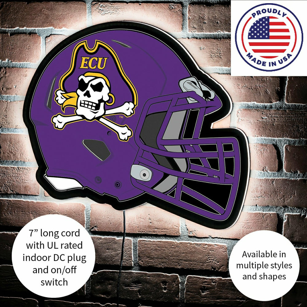 LED Wall Decor, Helmet, East Carolina University - Collegiate Home