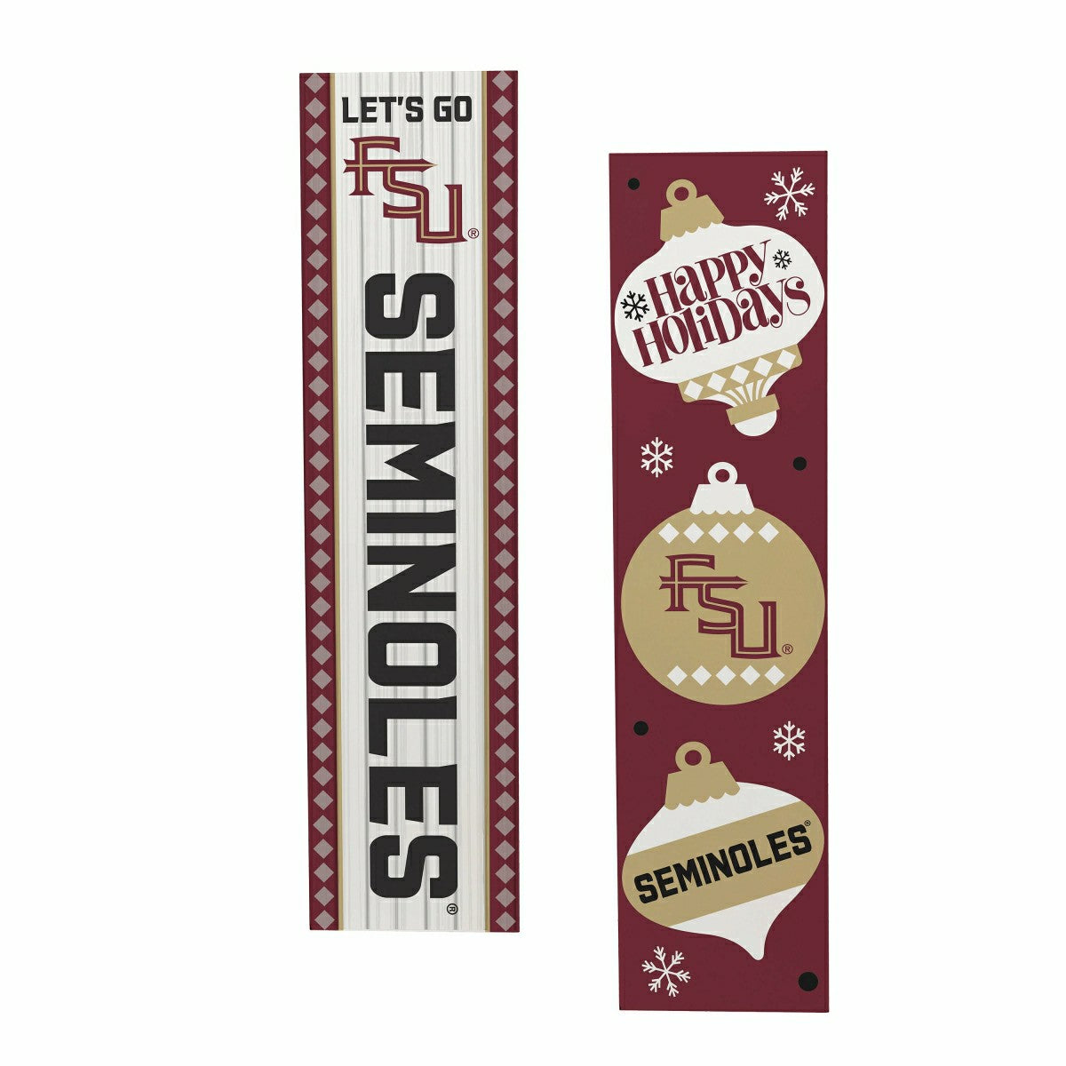 47" Double Sided Leaner, Florida State University, Christmas - Collegiate Home