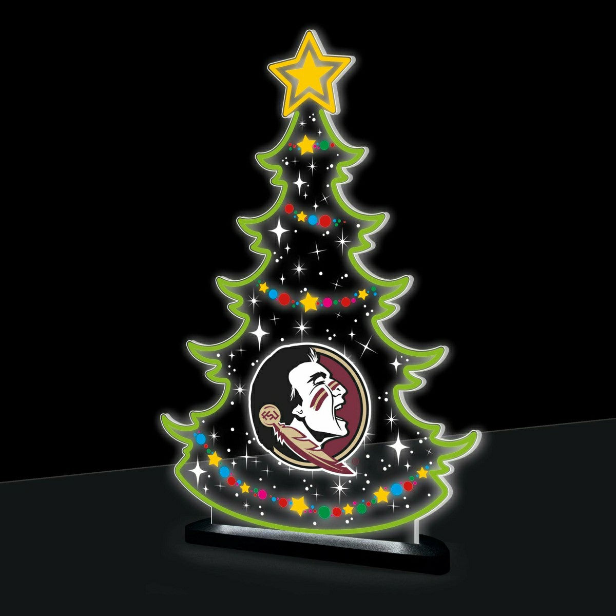 Florida State University College Holiday Tree Desklite LED Decor - Collegiate Home