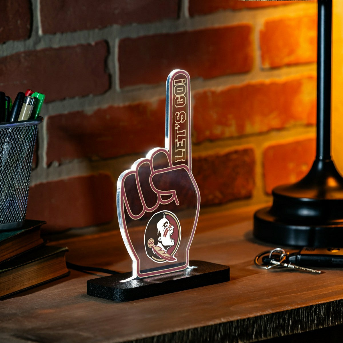 Florida State University College Foam Finger Desklite LED Decor - Collegiate Home