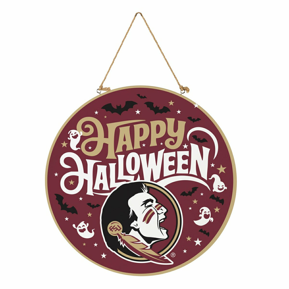 Florida State University Halloween Round Door Décor with Hanging Rope, - Collegiate Home