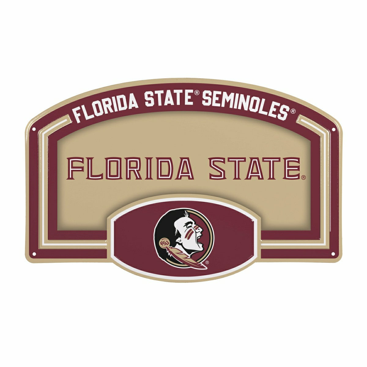 Florida State University USA Embossed Steel Wall Sign, 11" x 17" - Collegiate Home