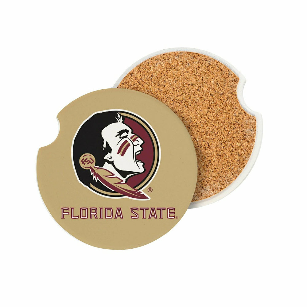 Florida State University Car Coaster Set, 2pc - Collegiate Home