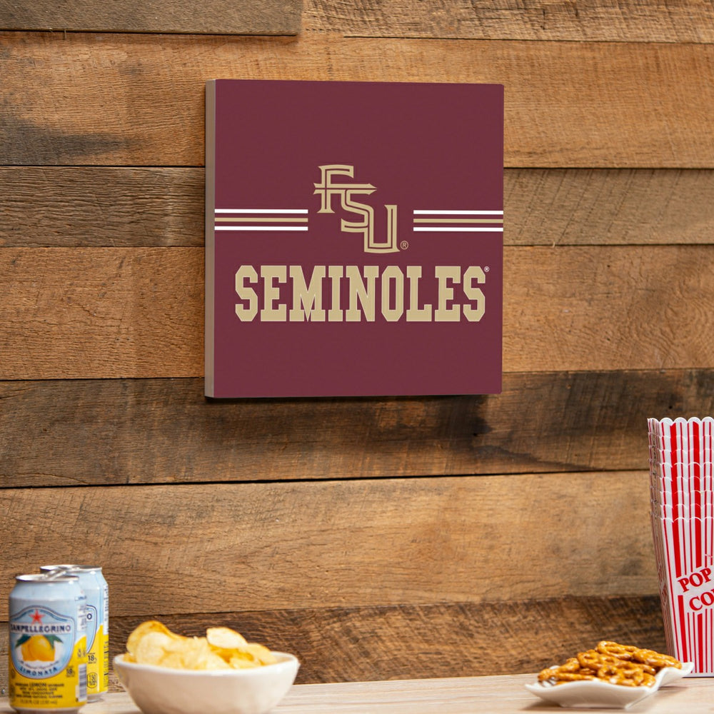 Florida State University Wood Wall Sign, 12x12 - Collegiate Home