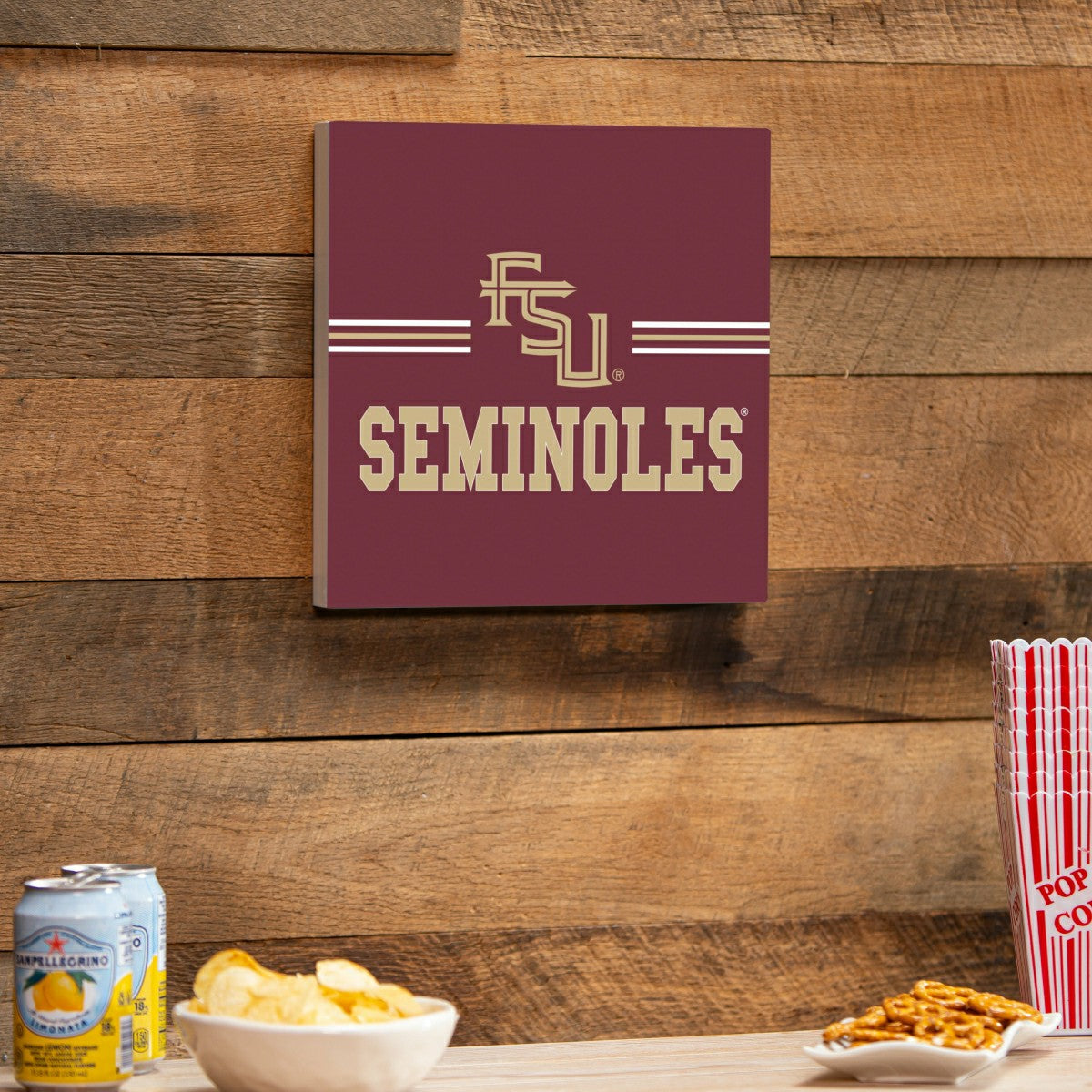 Florida State University Wood Wall Sign, 12x12 - Collegiate Home