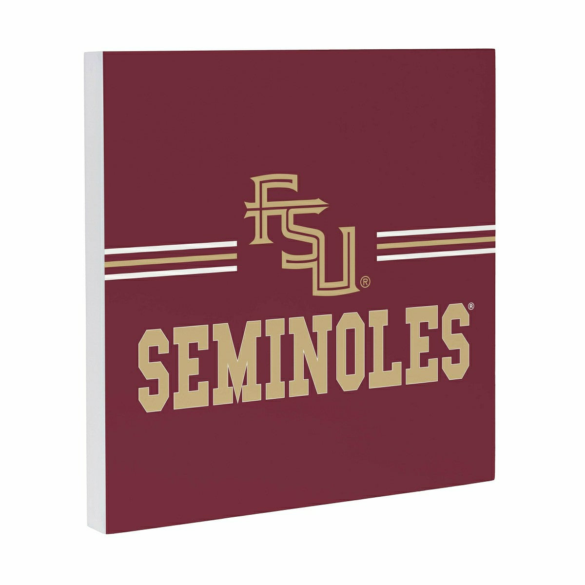 Florida State University Wood Wall Sign, 12x12 - Collegiate Home