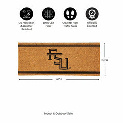 Florida State University Extra Large One Color Coir Mat, 60"x24" - Collegiate