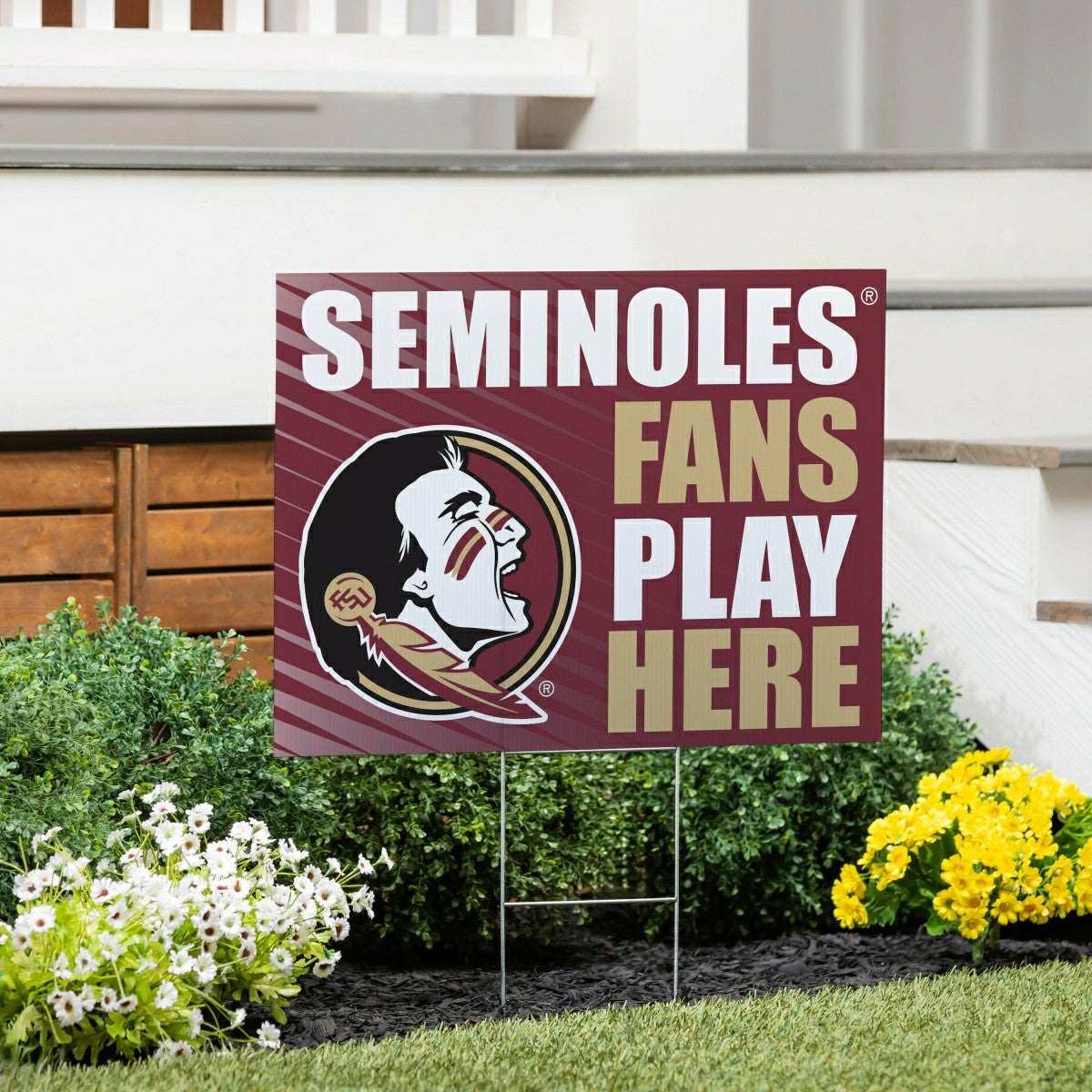 Florida State University Coroplast Yard Sign "Fans Play Here" - Collegiate Home