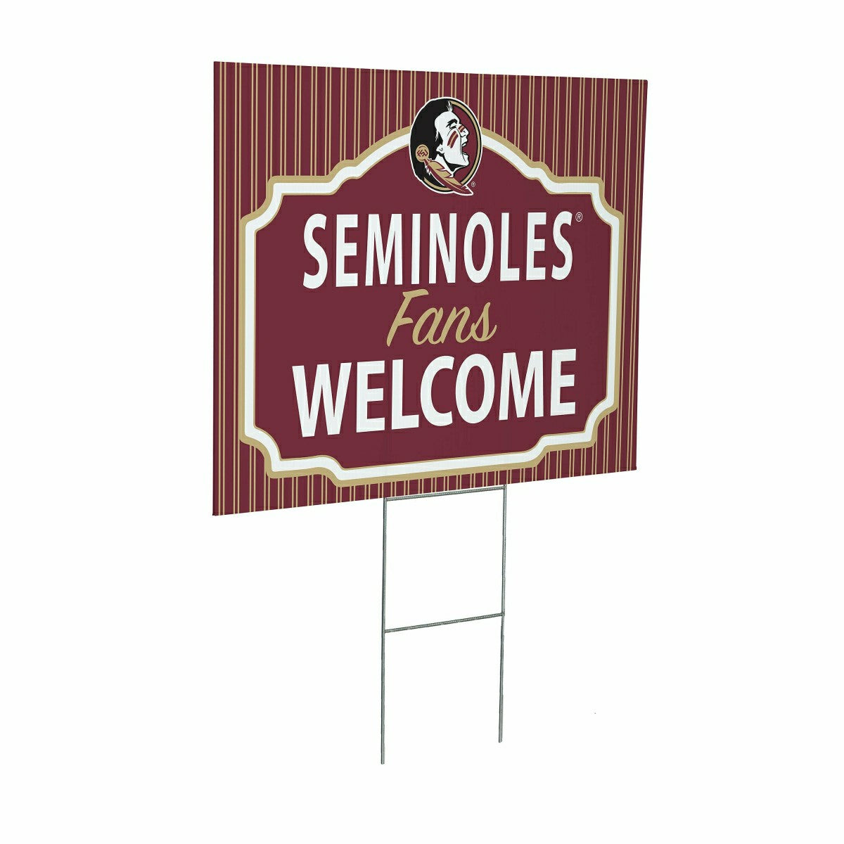 Florida State University Coroplast Yard Sign, "Fans Welcome" - Collegiate Home