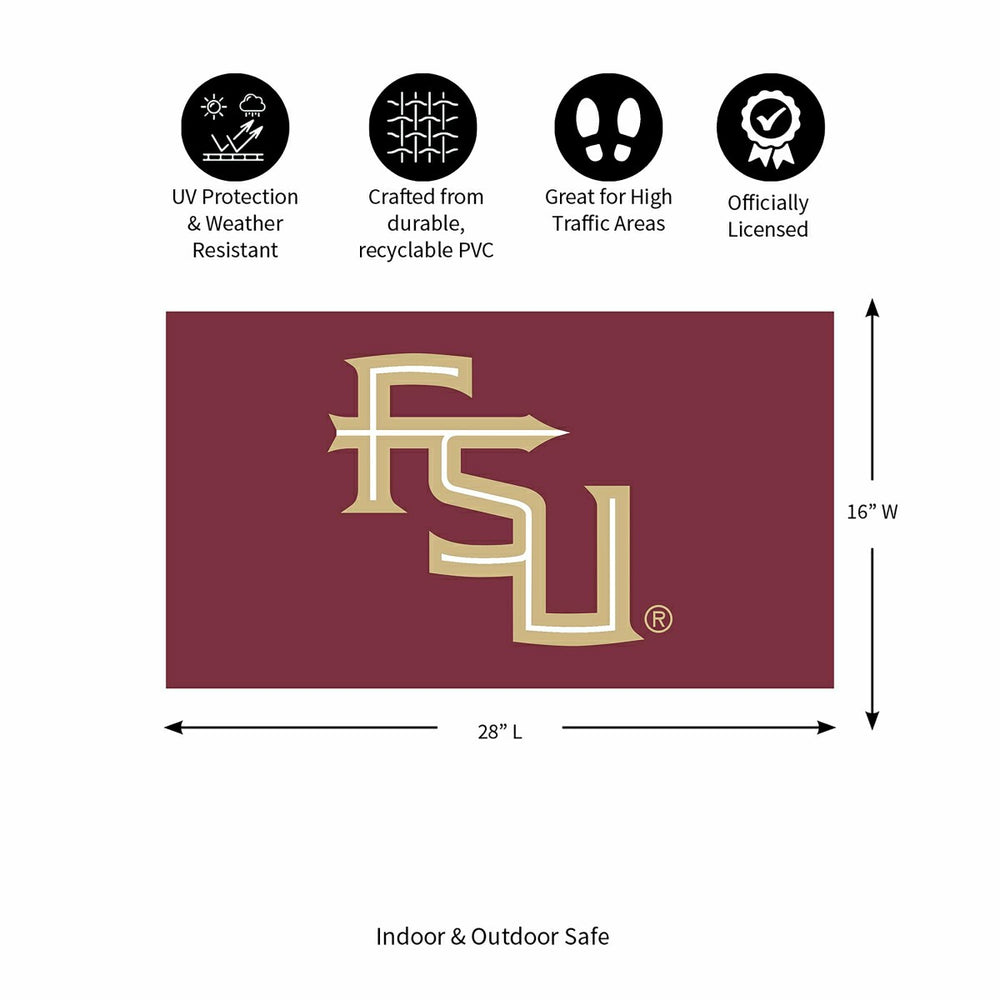 Full Color PVC Mat, 16" x 28", Florida State University - Collegiate