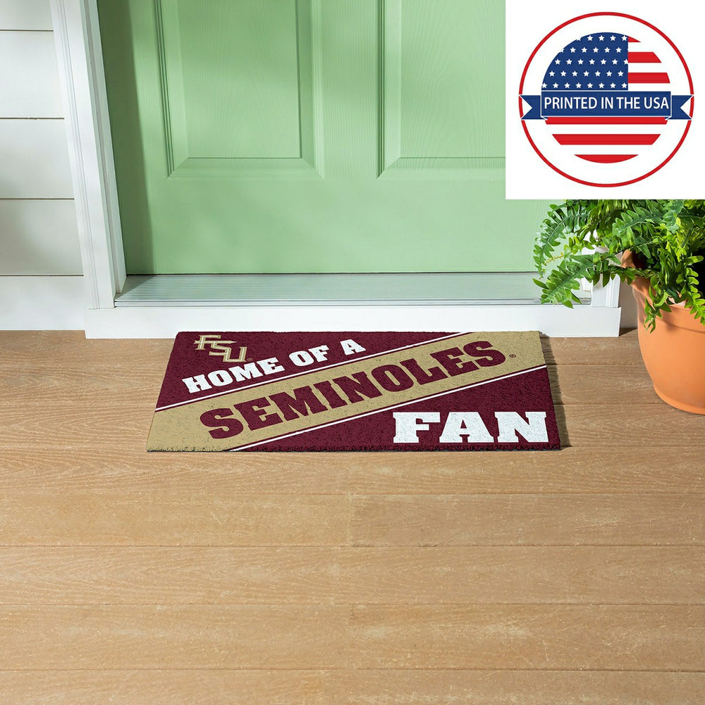 Florida State University, PVC Mat COLOR, Home of a Fan - Collegiate
