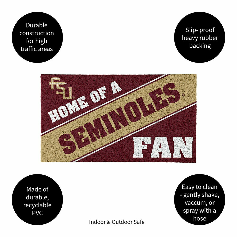 Florida State University, PVC Mat COLOR, Home of a Fan - Collegiate
