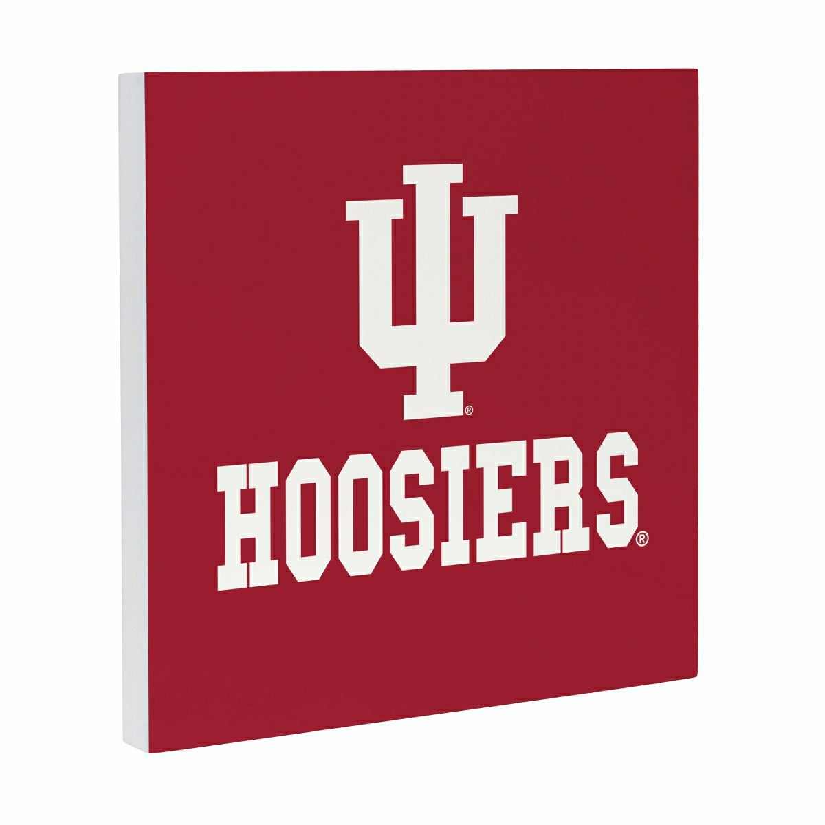 Indiana University Wood Wall Sign, 12x12 - Collegiate Home