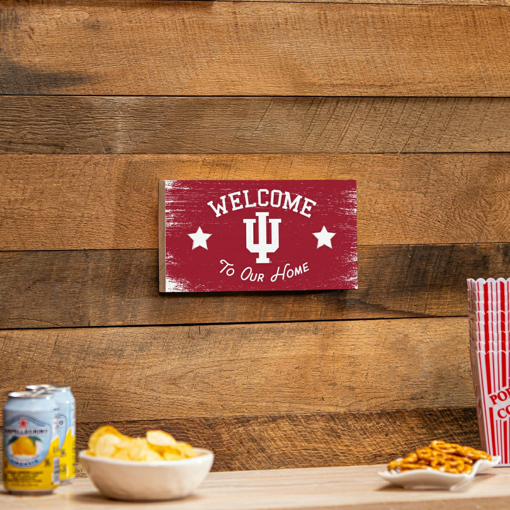 Indiana University Wood Wall Sign, 6x11 - Collegiate Home