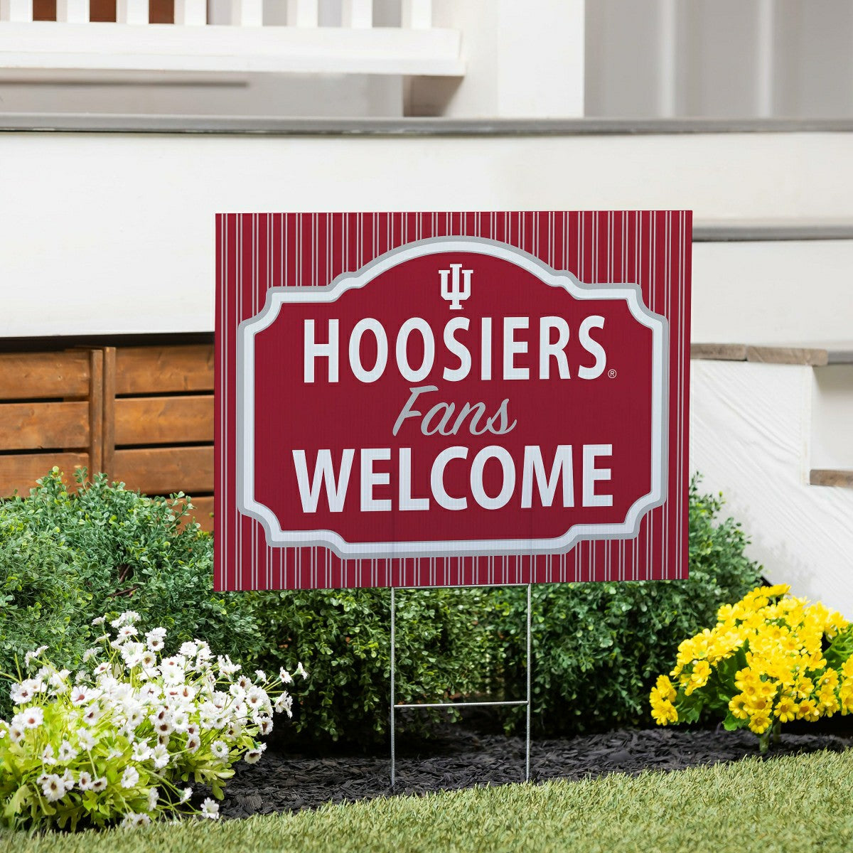 Indiana University Coroplast Yard Sign, "Fans Welcome" - Collegiate Home