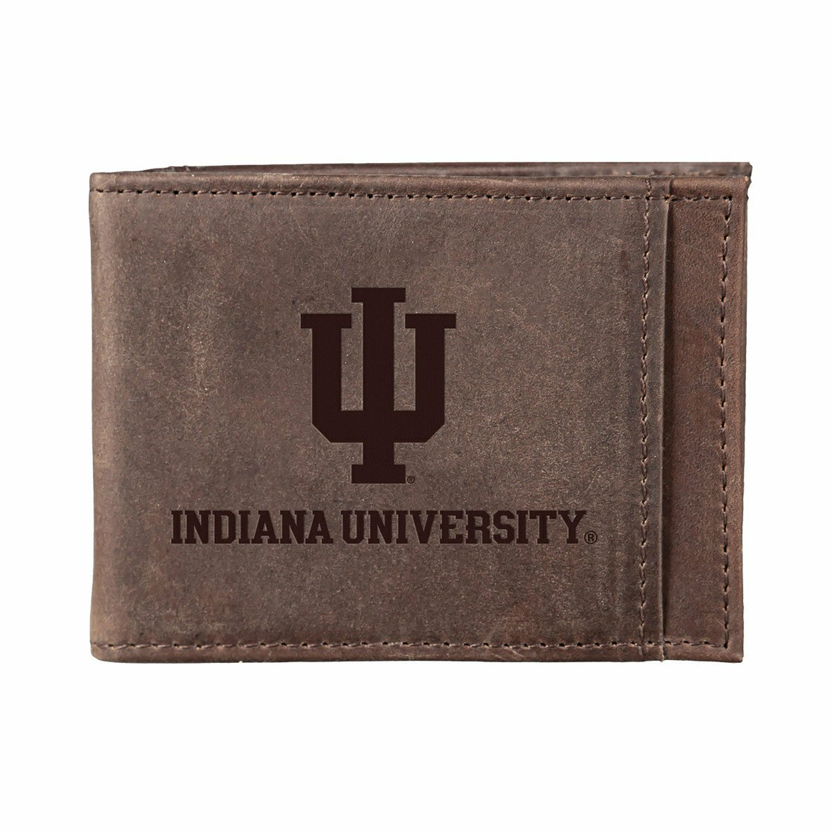 Front Pocket Wallet w/ RFID Blocking, Indiana Unviersity, Brown - Collegiate Home