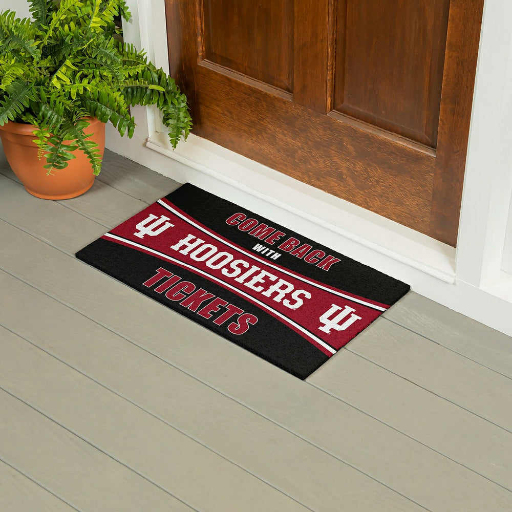 28" x 16" PVC Trapper Mat, Come Back with Tickets, Indiana University - Collegiate