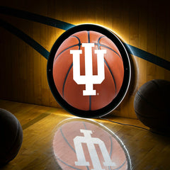 LED Wall Decor, Round, Med, Indiana, Basketball - Collegiate Home