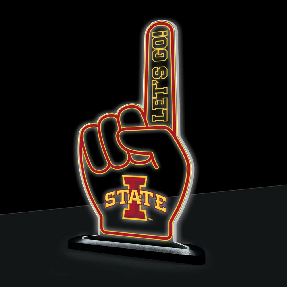 Iowa State University College Foam Finger Desklite LED Decor - Collegiate Home