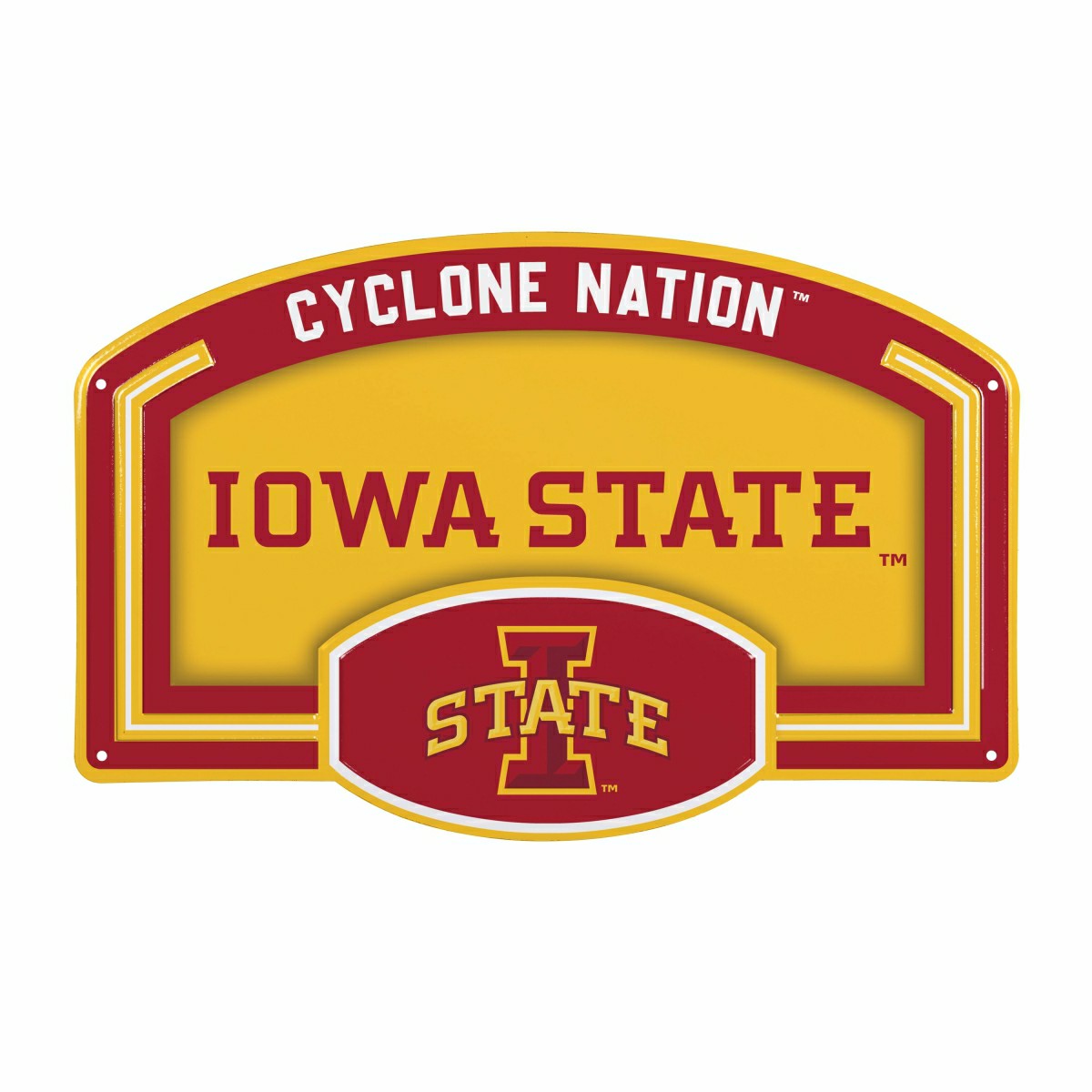 Iowa State University USA Embossed Steel Wall Sign, 11" x 17" - Collegiate Home