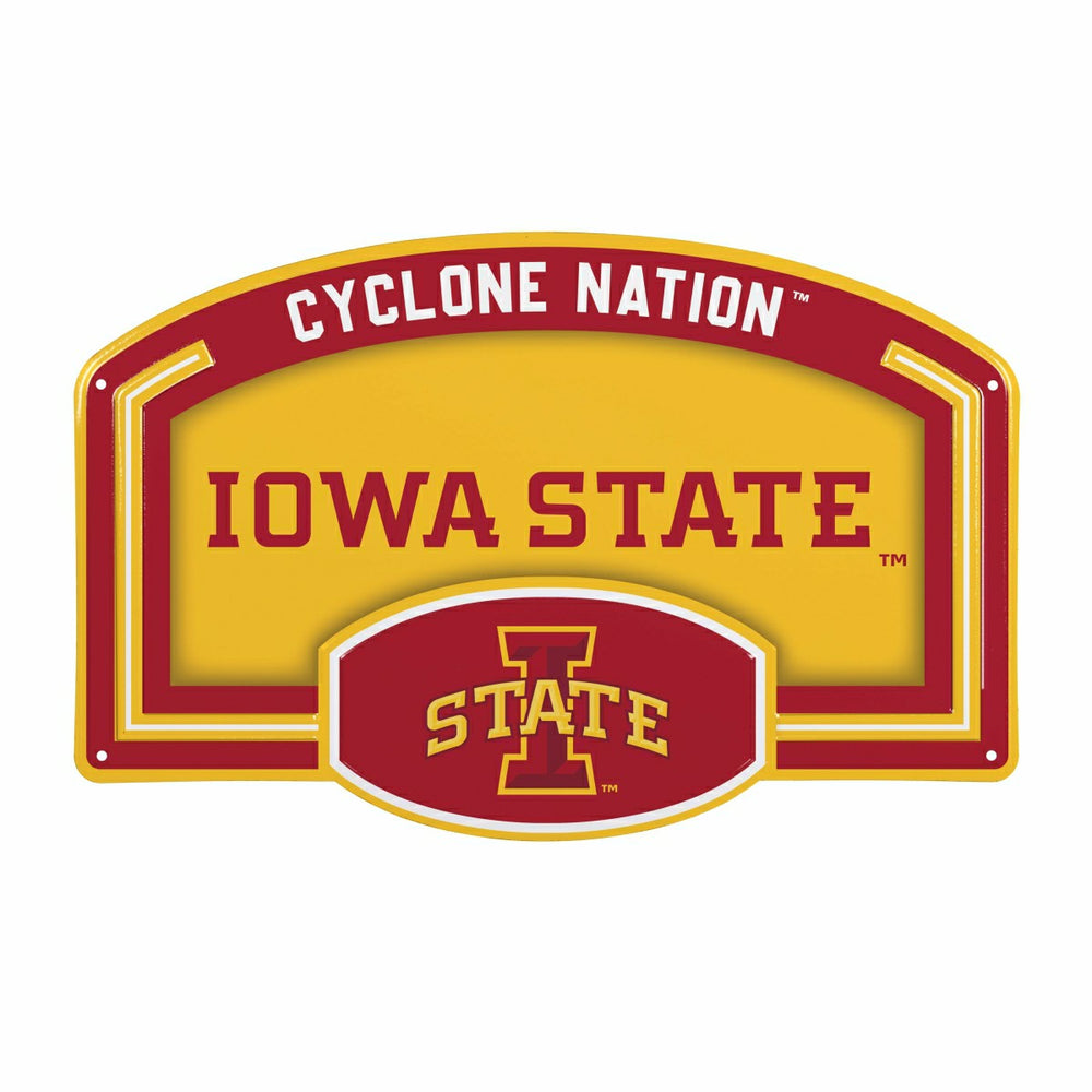 Iowa State University USA Embossed Steel Wall Sign, 11" x 17" - Collegiate Home