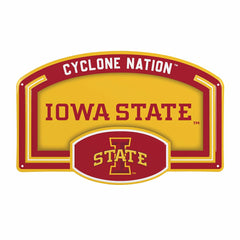 Iowa State University USA Embossed Steel Wall Sign, 11" x 17" - Collegiate Home