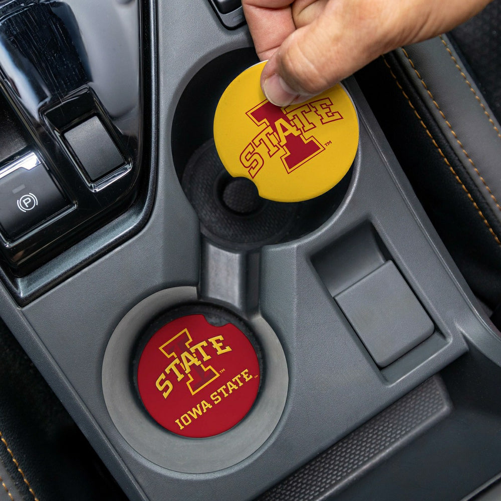 Iowa State University Car Coaster Set, 2pc - Collegiate Home