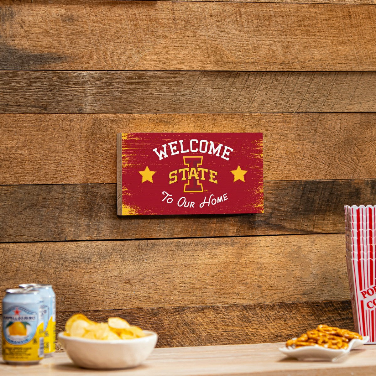 Iowa State University Wood Wall Sign, 6x11 - Collegiate Home