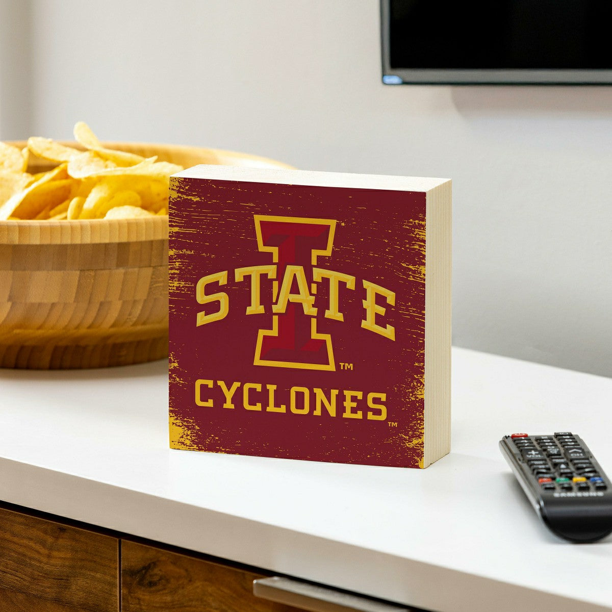 Iowa State University Plock, Down Home Fans, 6x6 - Collegiate Home