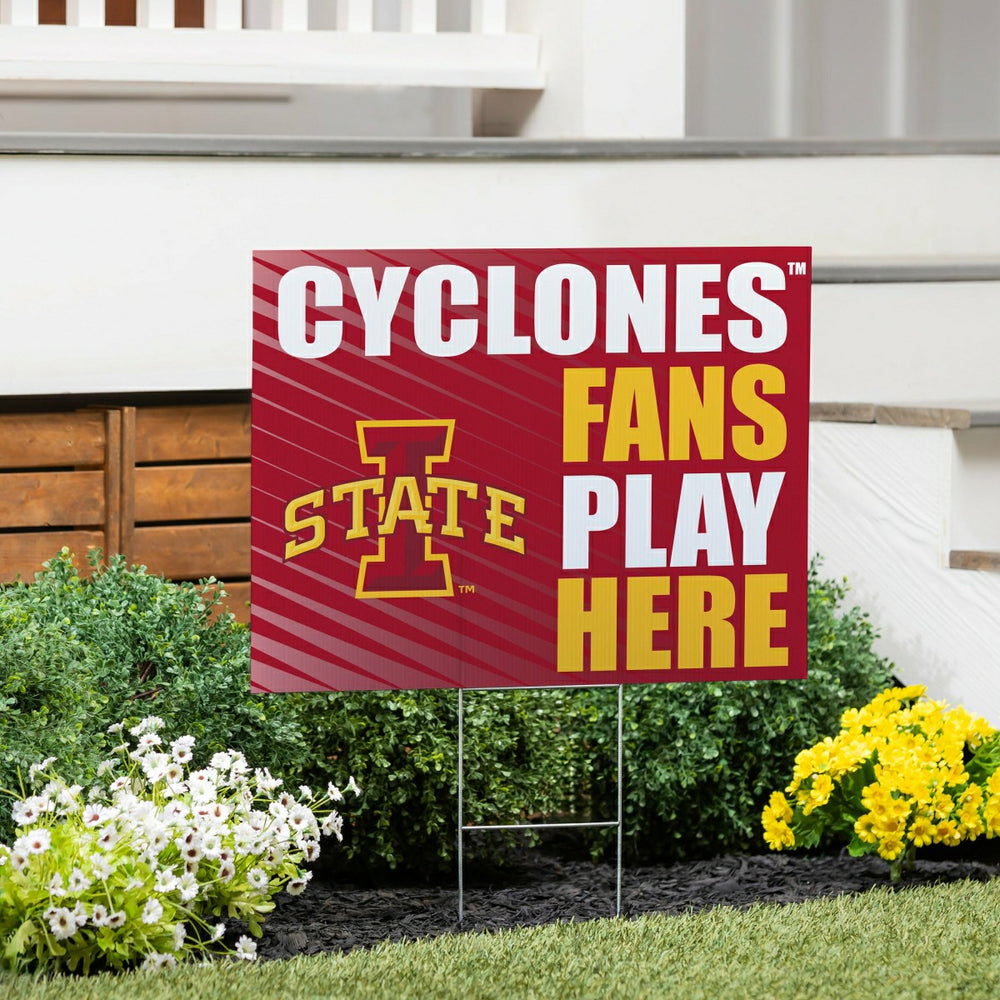 Iowa State University Coroplast Yard Sign "Fans Play Here" - Collegiate Home