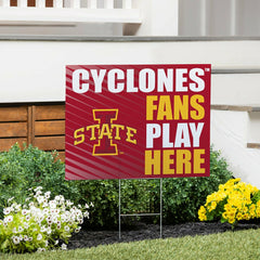 Iowa State University Coroplast Yard Sign "Fans Play Here" - Collegiate Home