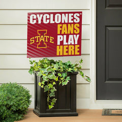 Iowa State University Coroplast Yard Sign "Fans Play Here" - Collegiate Home