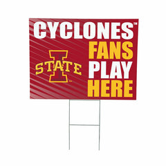 Iowa State University Coroplast Yard Sign "Fans Play Here" - Collegiate Home