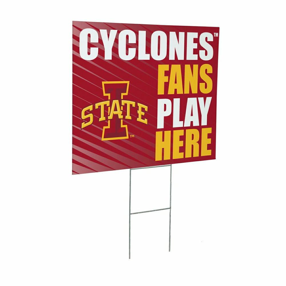 Iowa State University Coroplast Yard Sign "Fans Play Here" - Collegiate Home