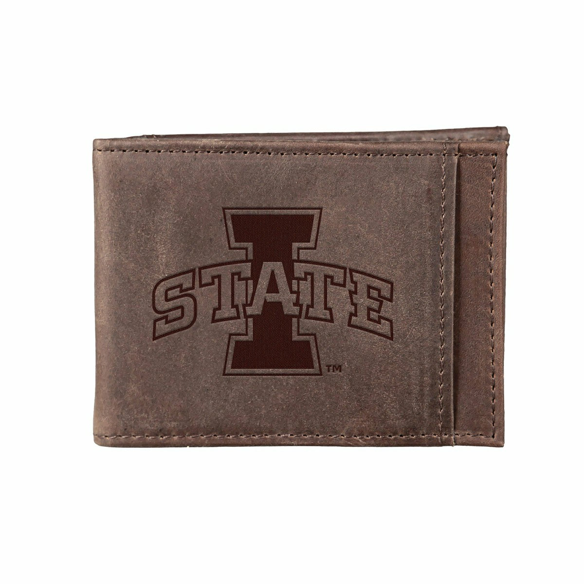 Front Pocket Wallet w/ RFID Blocking, Iowa State University, Brown - Collegiate Home