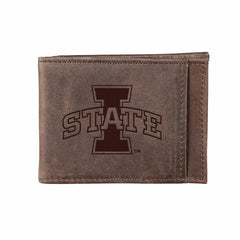 Front Pocket Wallet w/ RFID Blocking, Iowa State University, Brown - Collegiate Home