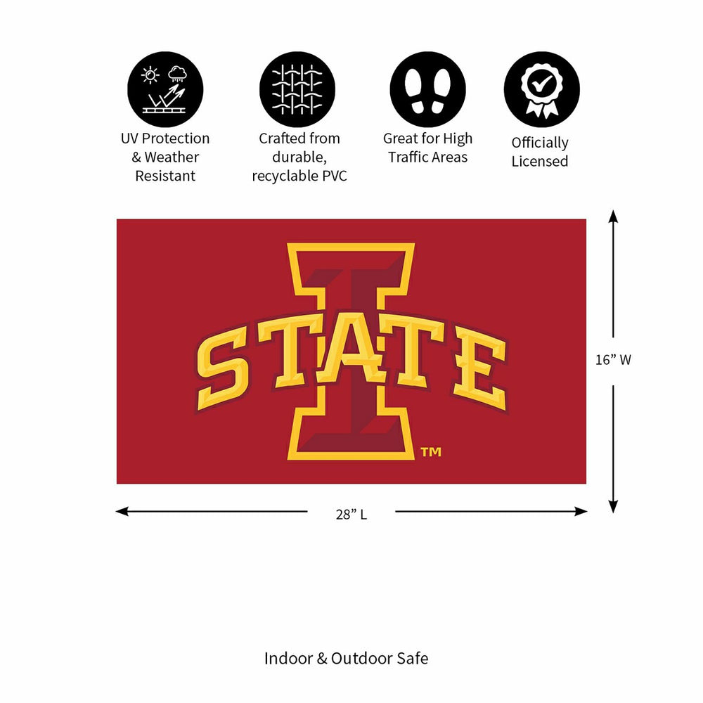 Full Color PVC Mat, 16" x 28", Iowa State University - Collegiate
