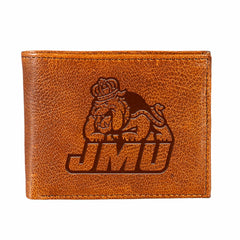 James Madison University, Embossed 100% Genuine Tumbled Leather Passca - Collegiate Home