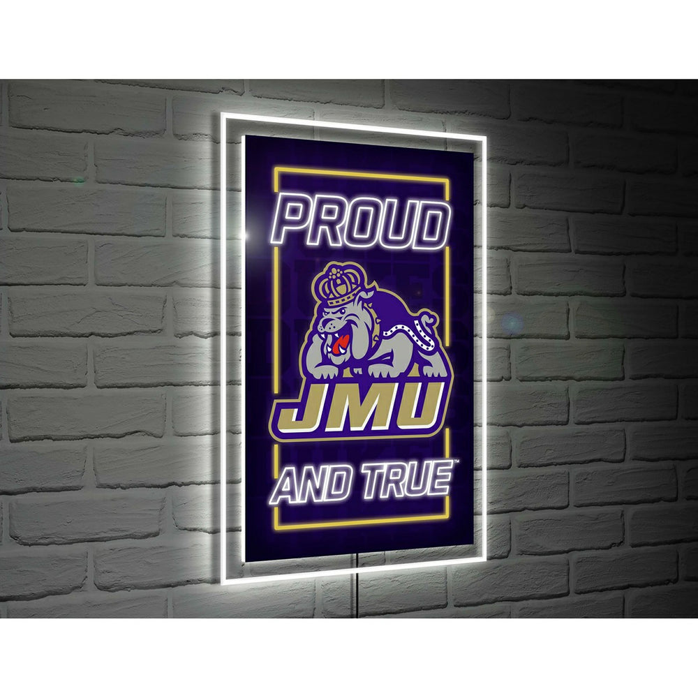 James Madison University College Rectangle Neolite LED Decor - Collegiate Home