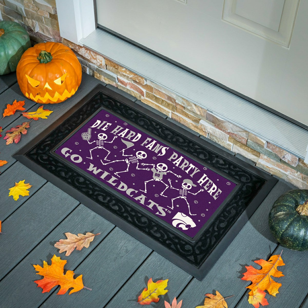 Kansas State University,University of Kansas Flocked Coir Halloween Sa - Collegiate