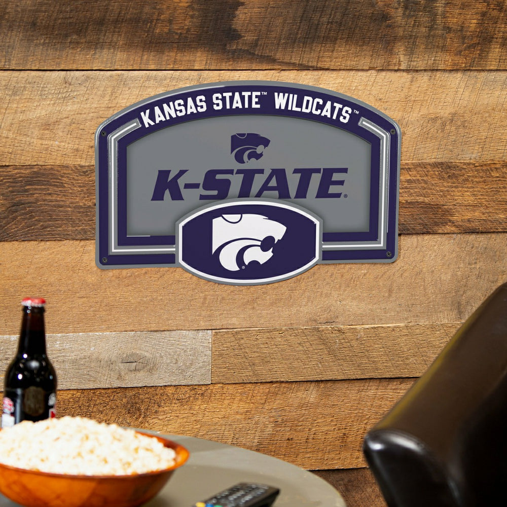 Kansas State University USA Embossed Steel Wall Sign, 11" x 17" - Collegiate Home